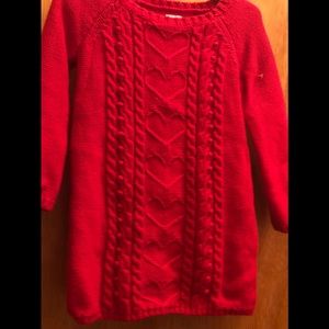 Red Gap Sweater Dress